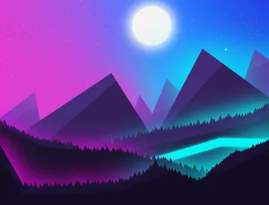 Purple Mountain Majesty Night Sky Wallpaper