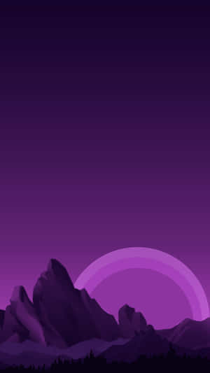 Purple_ Mountain_ Majesty_with_ Rising_ Moon Wallpaper