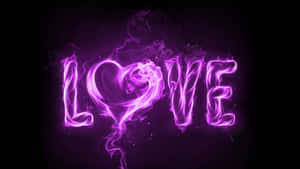 Purple Neon Love Aesthetic.jpg Wallpaper