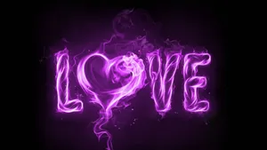 Purple Neon Love Aesthetic.jpg Wallpaper