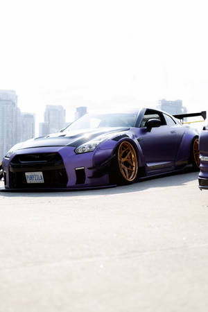 Purple Nissan Skyline Gtr R34 Wallpaper