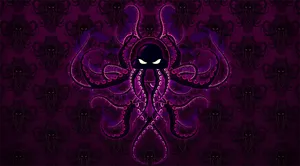 Purple Octopus Art Wallpaper