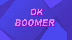 Purple Okay Boomer Wallpaper