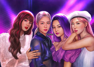 Purple Painting Blackpink Desktop Wallpaper
