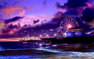 Purple Pier Park Laptop Wallpaper