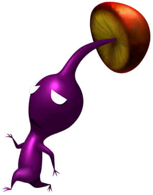 Purple Pikmin Carrying Leaf Wallpaper