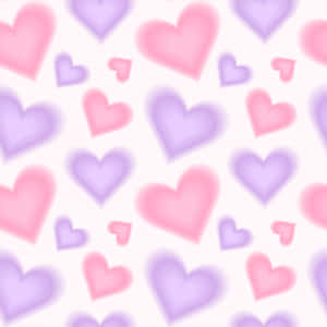 Purple Pink Hearts Pattern Y2 K Aesthetic.jpg Wallpaper