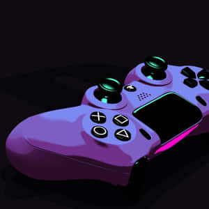 Purple Ps4 Remote Joystick Pop Art Wallpaper