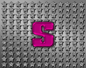 Purple S Glittering Stars Background Wallpaper