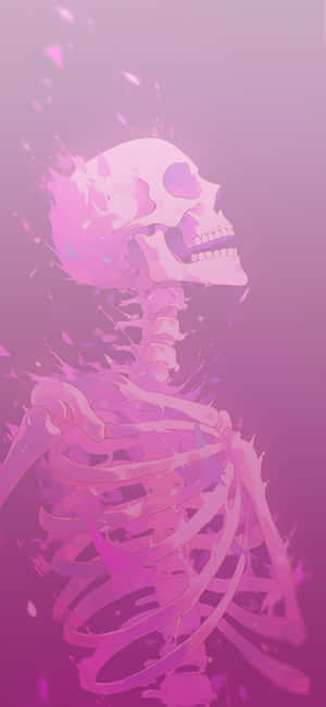 Purple Skeleton Dissolving Aesthetic.jpg Wallpaper