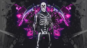 Purple Skeleton Warrior Fantasy Art Wallpaper