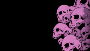 Purple Skull Cluster Wallpaper