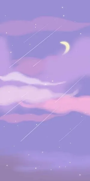 Purple Sky Moon Stars Aesthetic.jpg Wallpaper