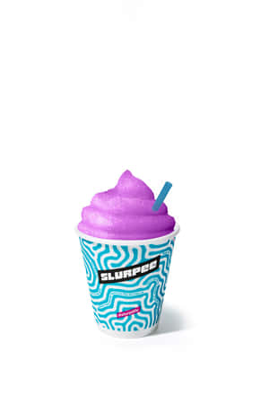 Purple Slurpee Cupwith Straw Wallpaper