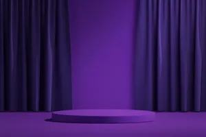 Purple Stage Curtainsand Podium Wallpaper