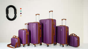 Purple Suitcase Collection Wallpaper