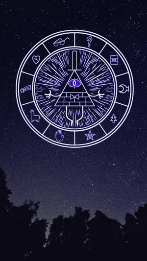 Purple Symbol Bill Cipher Wallpaper