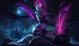 Purple Tailed Evelynn Lol Wallpaper