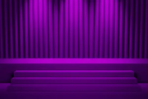 Purple Theater Curtains Stage Design Wallpaper