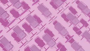 Purple Tinted Syringes Pattern Wallpaper