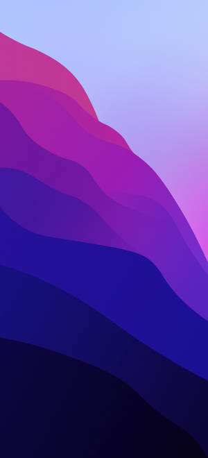 Purple Waves Art Macos Monterey Wallpaper