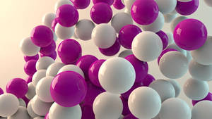 Purple White Balls Wallpaper