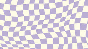 Purple White Wavy Checkered Pattern Wallpaper