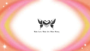 Purple Y2 K Aesthetic Love Art Money Wallpaper