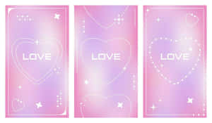 Purple Y2 K Love Backgrounds Wallpaper