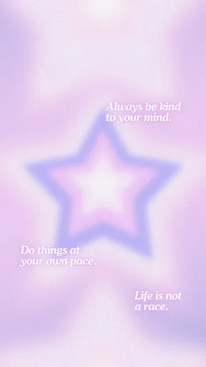 Purple Y2 K Motivational Star Aesthetic Wallpaper