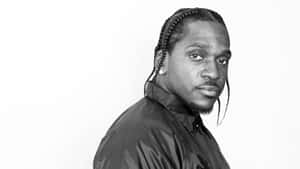 Pusha T Blackand White Portrait Wallpaper