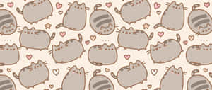 Pusheen Is Coding Away Wallpaper