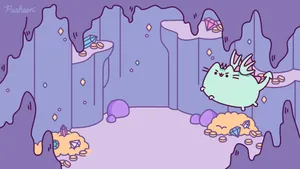 Pusheen Just Plugged In Her New Pc - Now The Fun Can Begin! Wallpaper