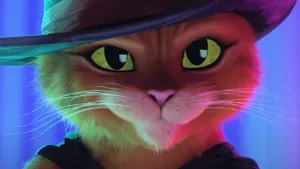 Puss In Boots Close Up Portrait Wallpaper