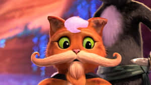 Puss In Boots Surprised Expression Wallpaper