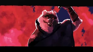 Pussin Boots Red Background Artwork Wallpaper