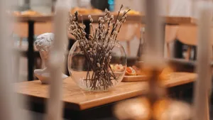 Pussy Willow Vase Arrangement Wallpaper