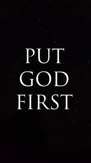 Put God First Inspirational Quote Wallpaper