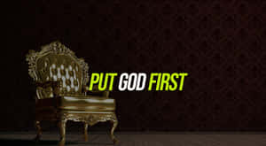 Put God First Royal Chair Concept Wallpaper