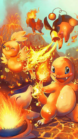 Put Out The Fire With Charmander! Wallpaper