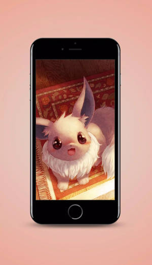 Put Your Day In The Paws Of Eevee With This Ultra Cute Eevee Iphone Wallpaper! Wallpaper