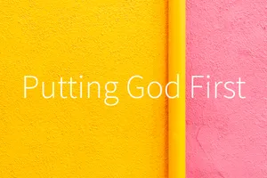 Putting God First Colorful Wall Art Wallpaper