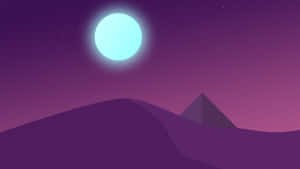 Pyramid Of The Moon Minimalistic Wallpaper