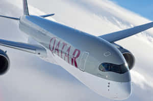 Qatar Airbus A350 In Flight Wallpaper