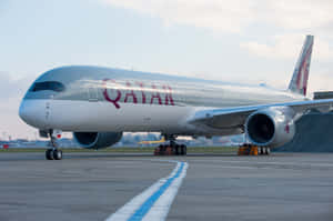 Qatar Airbus A350 On Tarmac Wallpaper