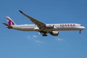 Qatar Airways A350 In Flight Wallpaper