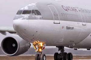 Qatar Airways Airbus On Land Wallpaper