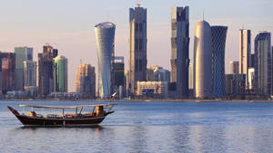 Qatar's Delicate Skyscrapers Designs Wallpaper