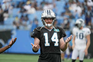 Quarterback Andy Dalton Gesturing During Game Wallpaper