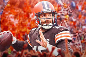 Quarterback Readyfor Action Cleveland Browns Wallpaper